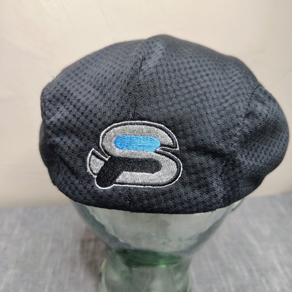 VINTAGE‎ Fila Cabbie Newsboy Hat Cap Fitted Flat Top Embroidered Logo Golf 90s
